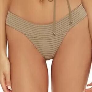 Isabella Rose Truffle Maza Maui Textured Bikini Bottom Sz L NWT